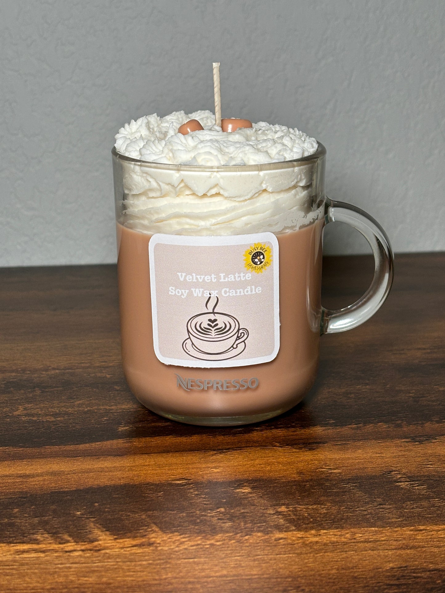 Velvet Latte Scented Handmade Soy Wax Candle