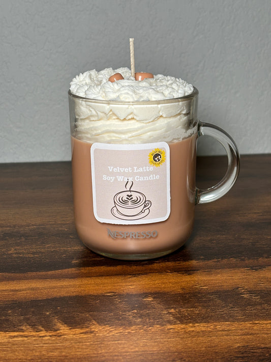 Velvet Latte Scented Handmade Soy Wax Candle